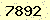 請輸入此驗證碼 : 7892